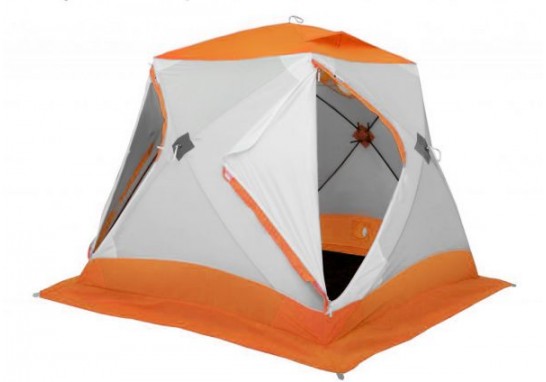 Палатка зима "Лотос Куб Классик С9Т" оранжевый утепленная