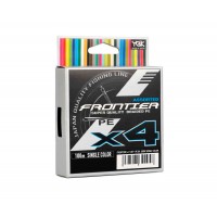 Шнур YGK Frontier X4 100m# 0.6 PE, 0.128mm, 2.72 кг, рандомный цвет