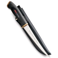 Нож Rapala филейный (лезвие 19 см мягкая рукоятка кож.чехол) 407