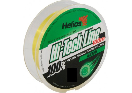Леска Helios Hi-tech Line Nylon Green 0.35mm/100m
