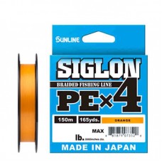 Шнур Sunline SIGLON PE*8 150M (Orange) #0.8/12LB