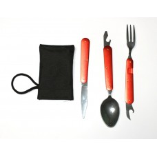 Набор складных столовых приборов (вилка,ложка,нож) в чехле PR-FX-8332