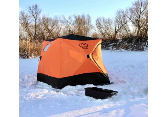 Палатка зима VIP STINGER куб 1,8*1,8 (оранжевая-синяя)