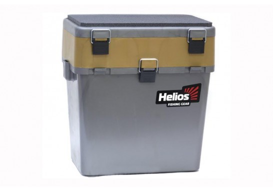 Ящик рыболовный зимний Helios серый/синий (HS-IB-19-GВ)