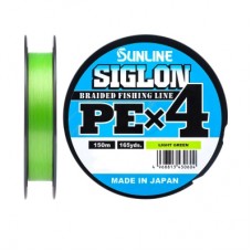 Шнур Sunline SIGLON PE*4 150M (Ligh Green) #1.5/25LB