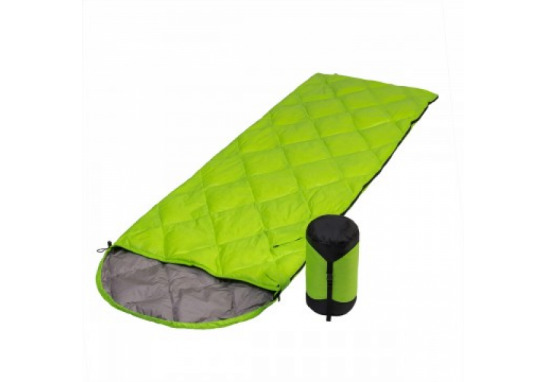 Спальный мешок PREMIER FISHING пуховый (190+30)*75см (-5С) зеленый